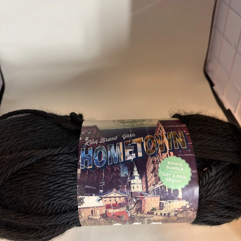 NEW Lion Brand Yarn Hometown Bonus Bundle Yarn Oakland Black 1 Skein